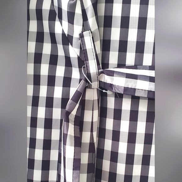 ANNE KLEIN-size 10- plaid trench coat - Knee Length Belted - Picture 10 of 12